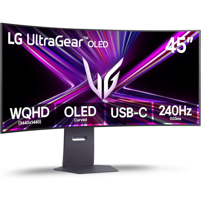 LG UltraGear 45GX900A-B 45" OLED Curved UWQHD 240Hz 0.03ms USB-C Freesync Premium Pro Gaming Monitor
