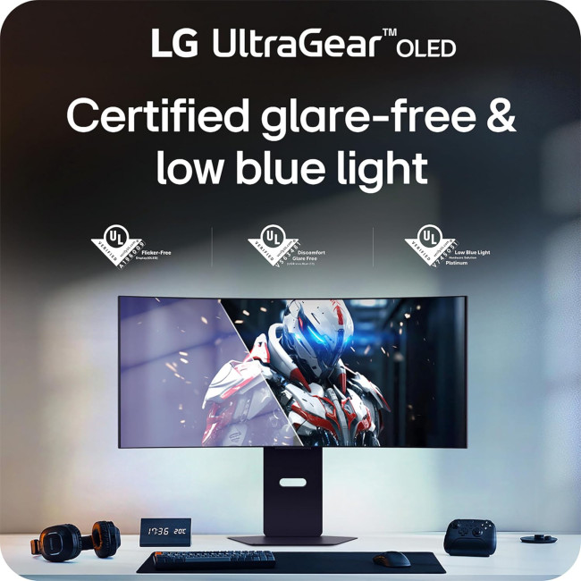 LG UltraGear 45GX900A-B 45" OLED Curved UWQHD 240Hz 0.03ms USB-C Freesync Premium Pro Gaming Monitor