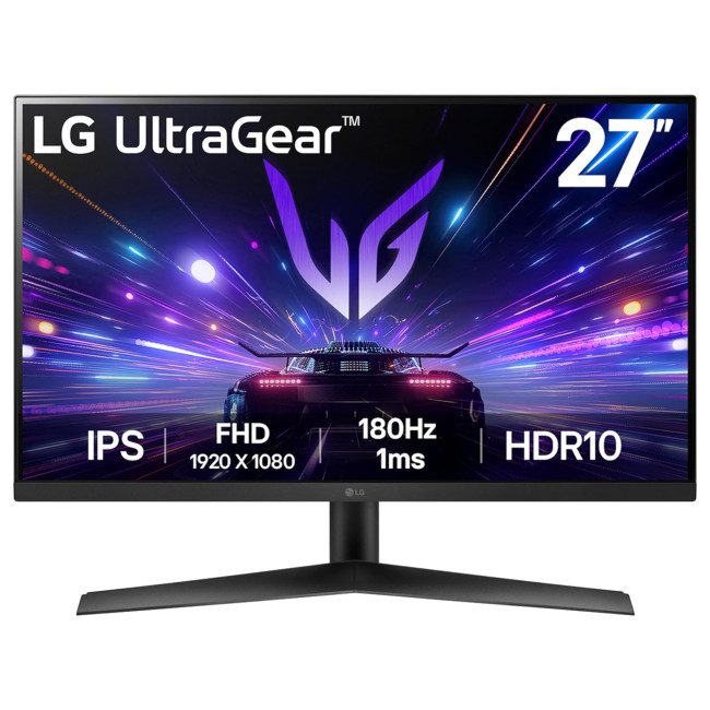 LG UltraGear 27GS60F-B 27" 1920 x 1080 Full HD IPS 180Hz G-Sync Gaming Monitor