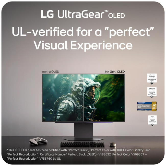 LG UltraGear 27GX700A-B 27" OLED Quad HD 280Hz 0.03ms Freesync Premium Pro Gaming Monitor