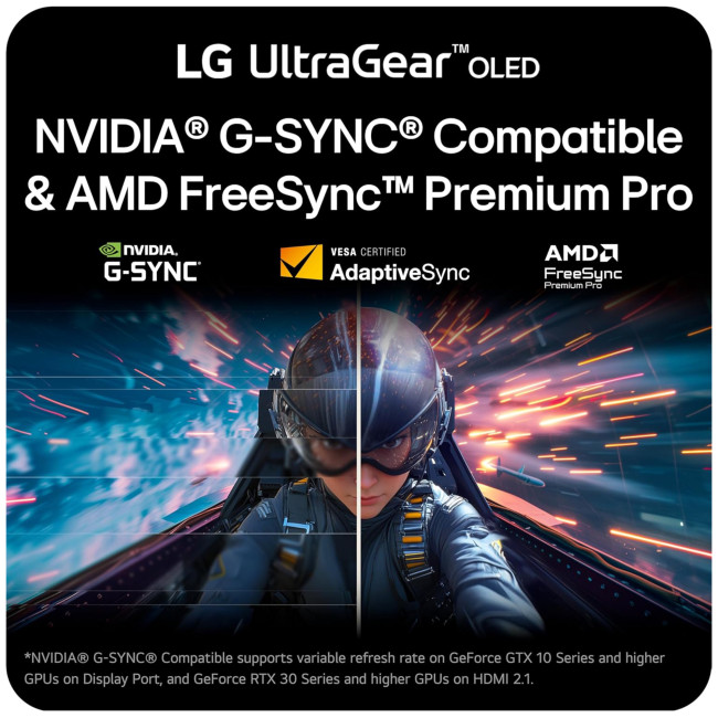 LG UltraGear 27GX700A-B 27" OLED Quad HD 280Hz 0.03ms Freesync Premium Pro Gaming Monitor