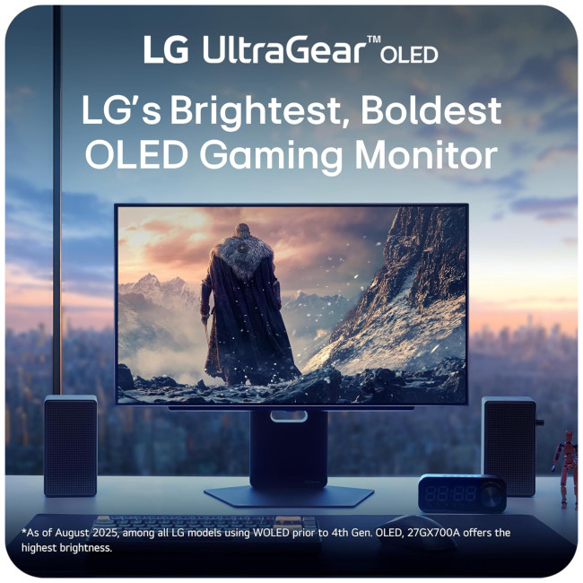 LG UltraGear 27GX700A-B 27" OLED Quad HD 280Hz 0.03ms Freesync Premium Pro Gaming Monitor