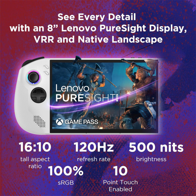 Refurbished Lenovo Legion Go S 8ARP1 AMD Ryzen Z2 Go 16GB RAM 512GB SSD 8" Touchscreen Windows 11 Home Handheld Gaming Console