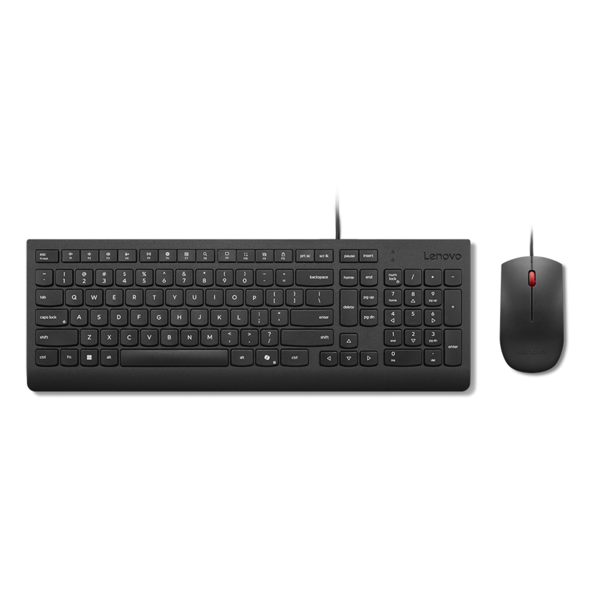 Lenovo Essential Wired USB Keyboard and Mouse Combo Nordic Language - Black