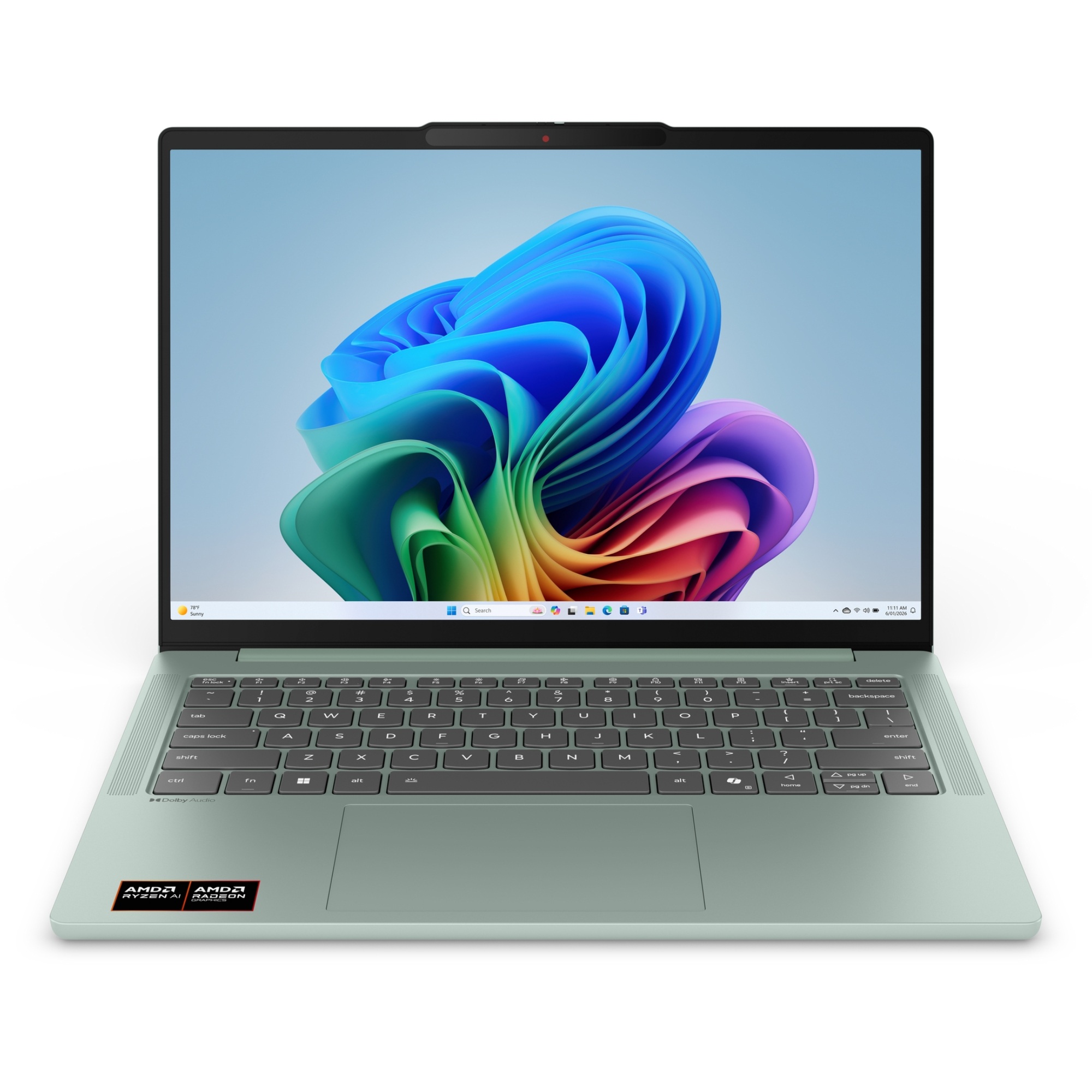 Lenovo Breeze Moss Ideapad Slim 5 14Agp11 Amd Ryzen Ai 7 445 16Gb Ram 512Gb Ssd 14" Windows 11 Home Copilot+ Laptop