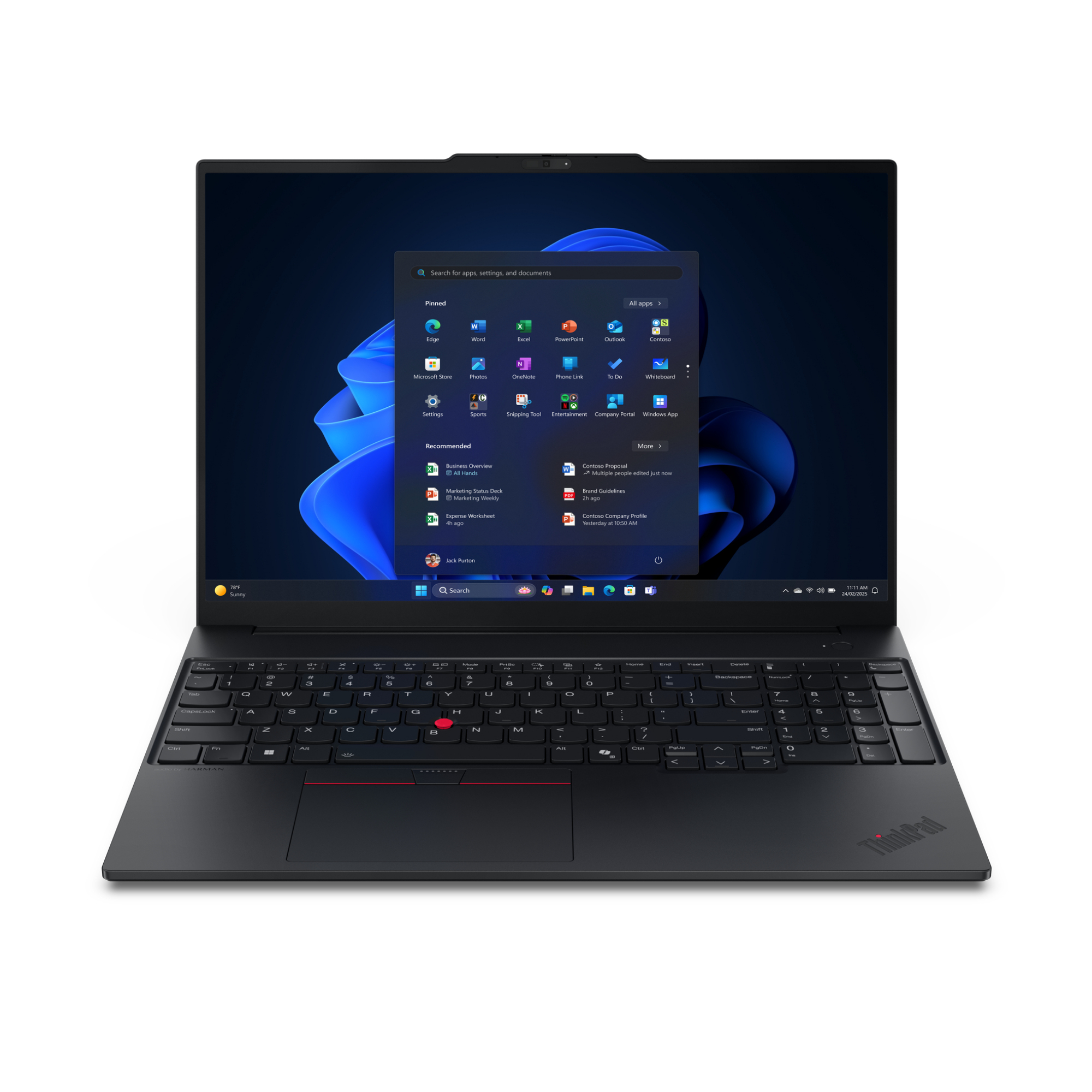 Refurbished Lenovo ThinkPad E16 Gen 3 AMD Ryzen 7 250 16GB RAM 512GB SSD 16" Windows 11 Pro Laptop