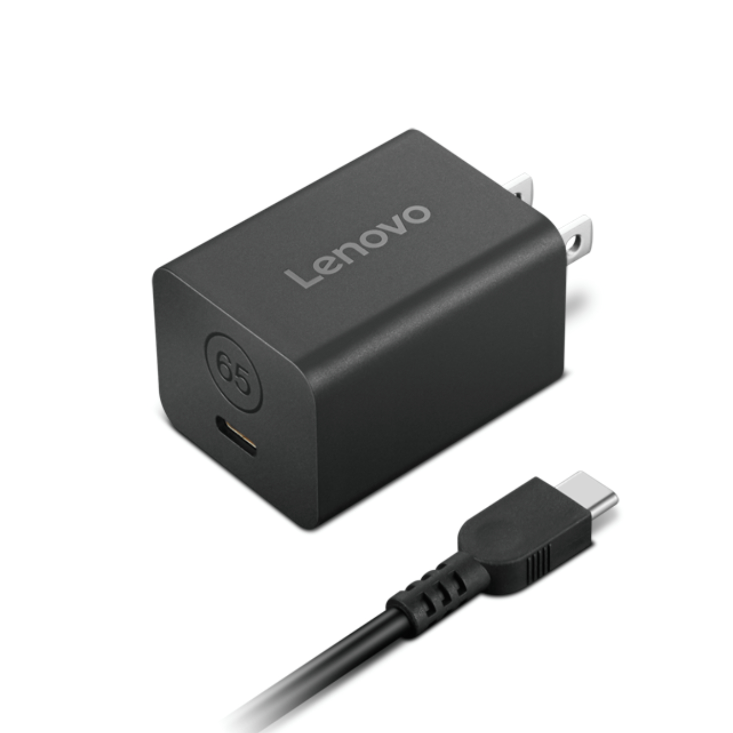 Lenovo USB-C 65W 2-pin GaN Nano Adapter - Black