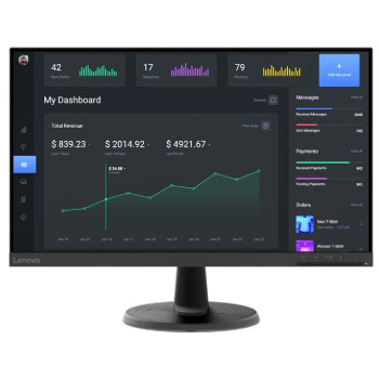 Refurbished Lenovo D24-40 23.8" Full HD VA LED HDMI FreeSync Flat Monitor