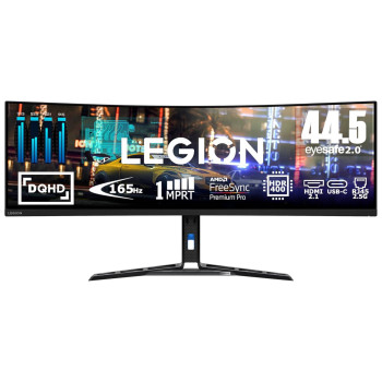 Refurbished Lenovo Legion R45w-30 44.5" Curved Wide Quad HD 165Hz FreeSync Premium Pro DisplayPort HDMI Gaming Monitor