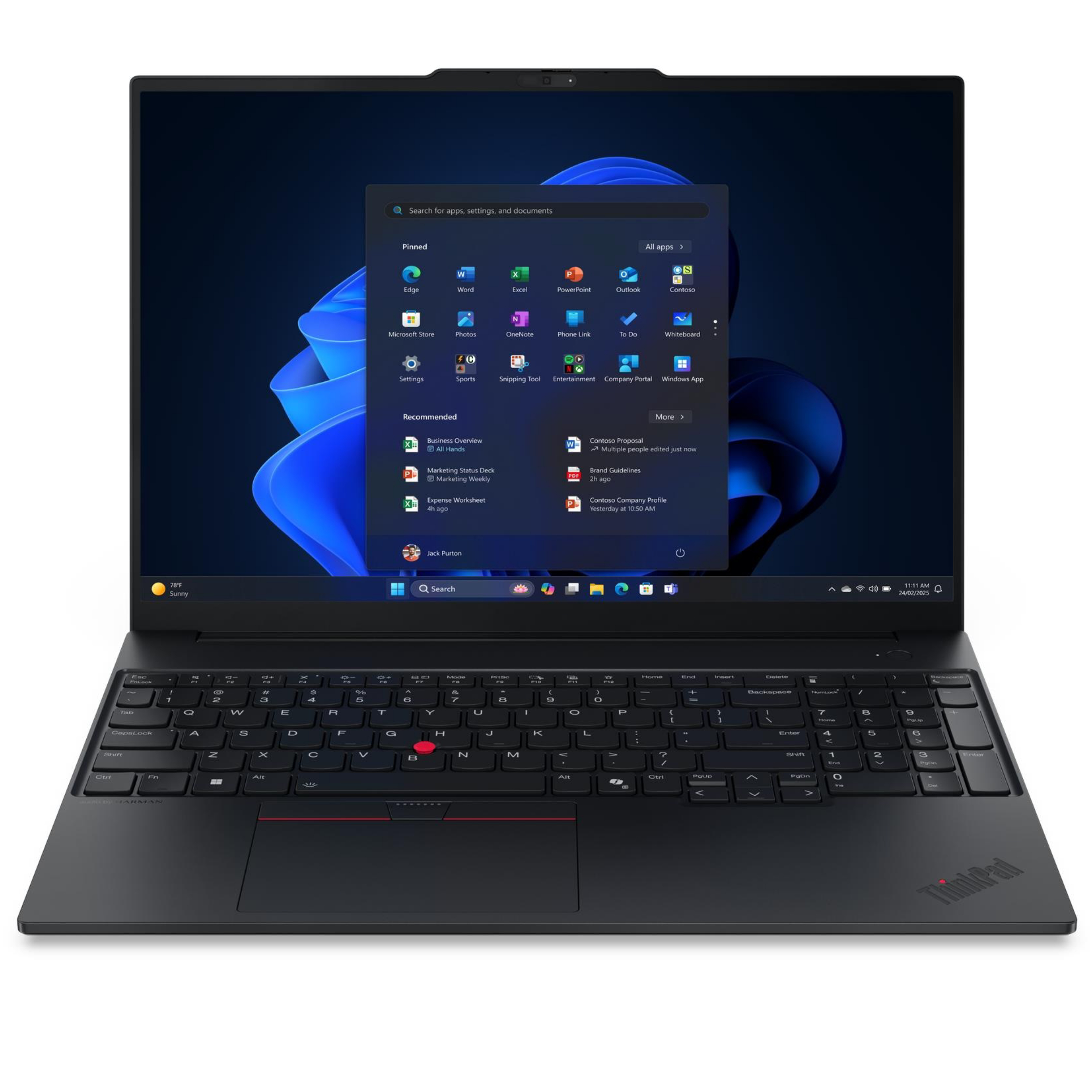 Refurbished Lenovo ThinkPad E16 Gen 3 Intel Core Ultra 7 255H 16GB RAM 512GB SSD 16" Windows 11 Pro Laptop