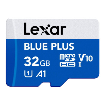 Lexar 32GB Blue Plus microSDXC UHS-I, up to 100MB/s read, U1 V10 A1 Blue Memory Card
