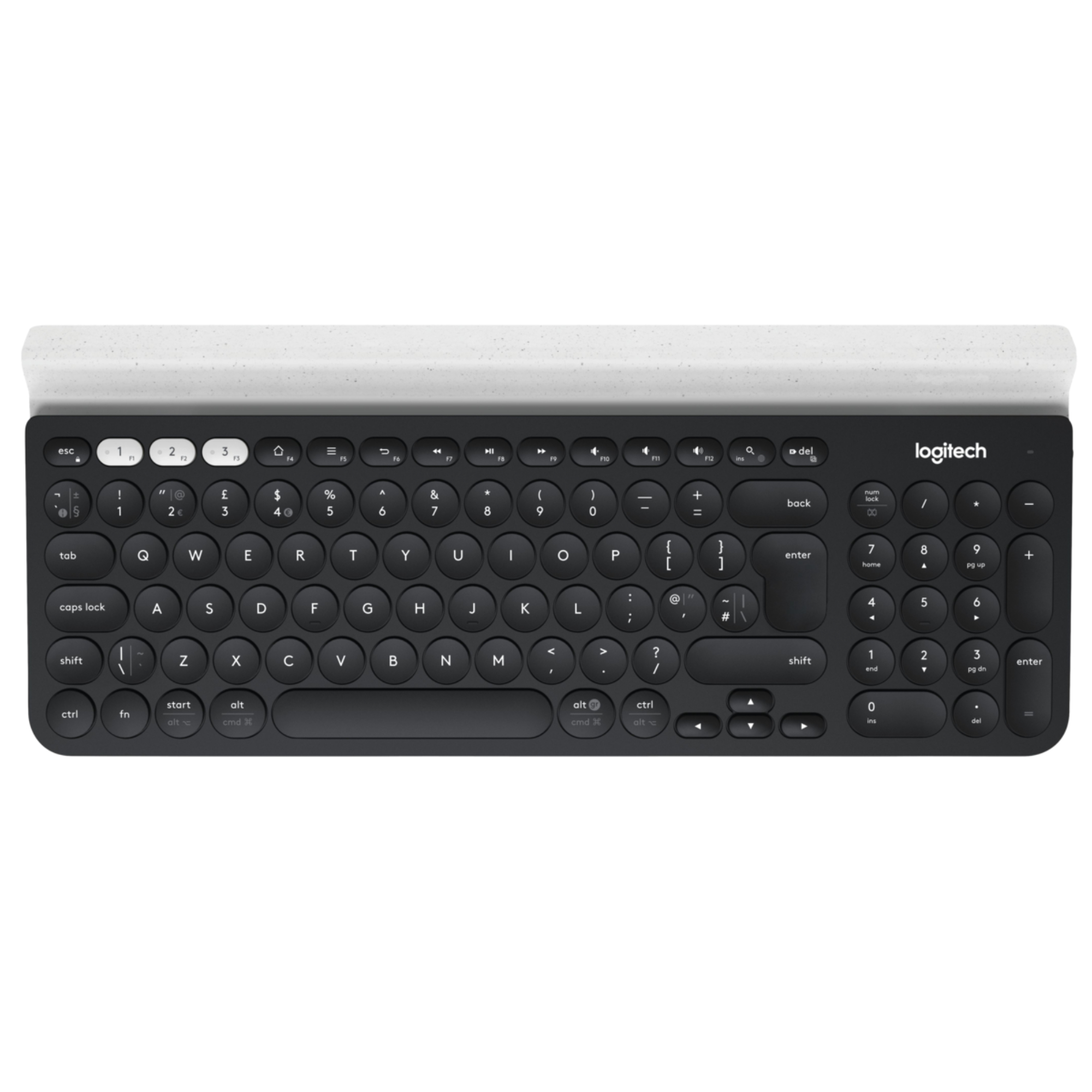 Logitech K780 Multi-Device Wireless Keyboard - DARK GREY/SPECKLED WHITE - Image 8