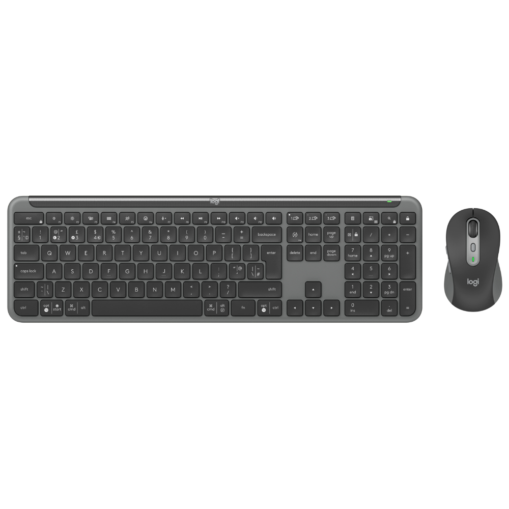 Logitech Graphite Signature Slim Combo Mk950 4000 Dpi Wireless Keyboard & Mouse Set