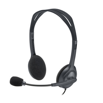 Logitech H111 Wired On-Ear Stereo Headset - Black