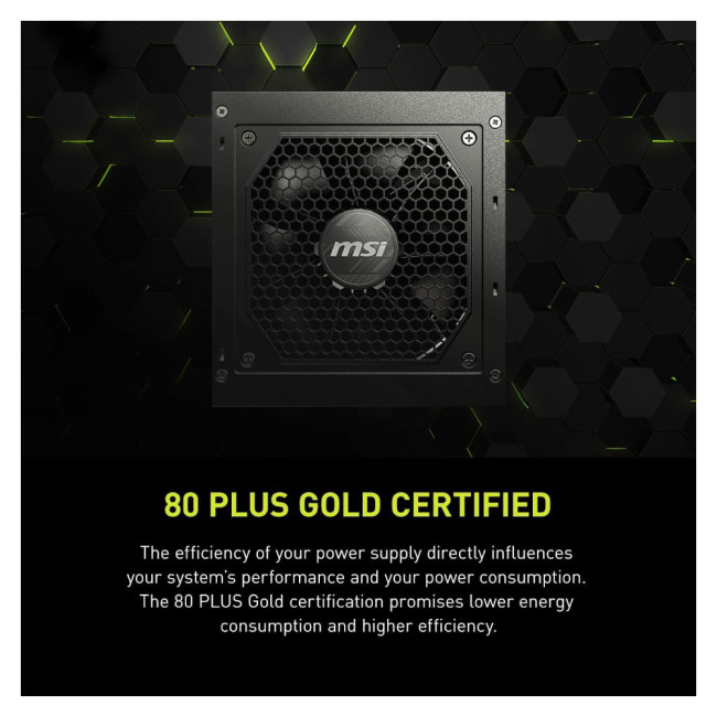 MSI MAG A850GL 850W ATX 3.0 Full Modular 80+ Gold PCIe 5.0 Compact Power Supply