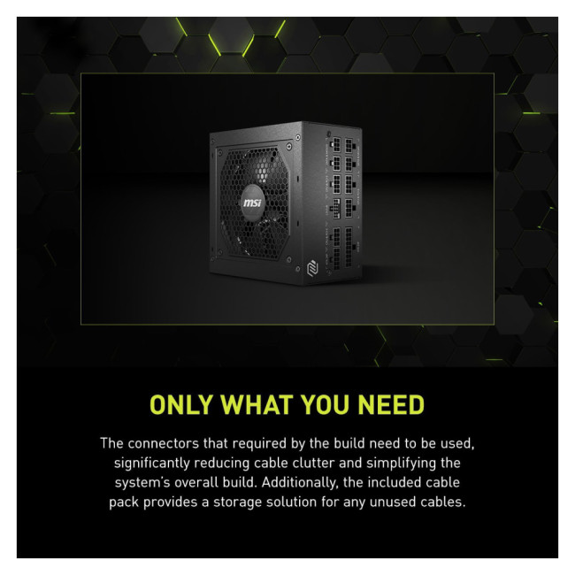 MSI MAG A850GL 850W ATX 3.0 Full Modular 80+ Gold PCIe 5.0 Compact Power Supply