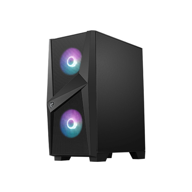 MSI MAG FORGE 100R Mid Tower Tempered Glass ATX Gaming PC Case - Black