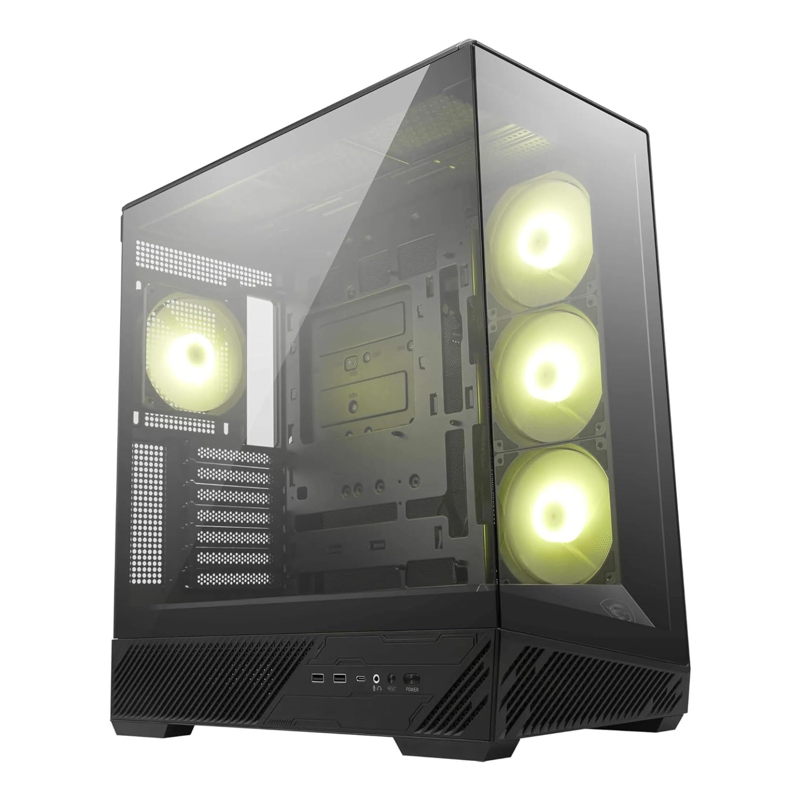 MSI MAG PANO 130R PZ ARGB Tempered Glass Mid Tower Gaming PC Case - Black