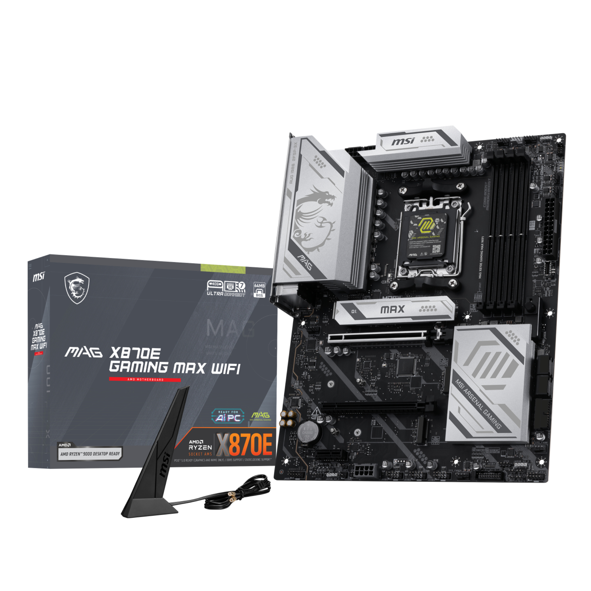 MSI MAG X870E GAMING MAX WiFi AMD X870E ATX Socket AM5 Motherboard