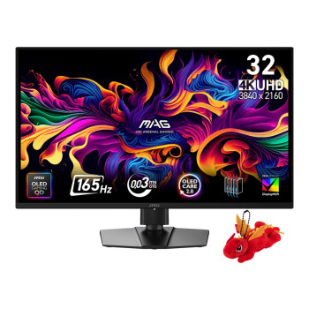 MSI MAG 322UP QD-OLED E16 31.5" 4K Ultra HD OLED 165Hz 0.03ms USB-C FreeSync Height Adjustable Gaming Monitor