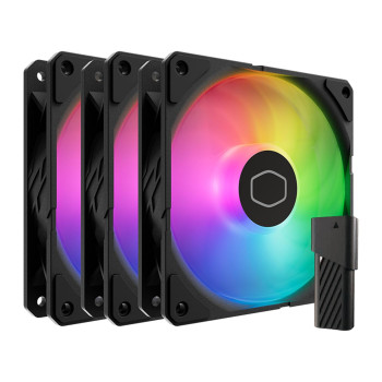 Cooler Master SickleFlow Edge 120 ARGB 120mm PWM Case Fan - Black 3 Pack