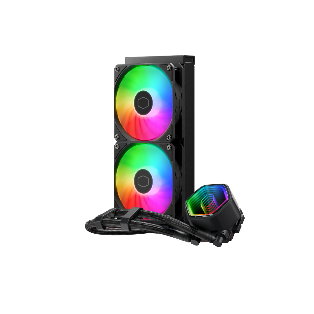 New Open Box Cooler Master MasterLiquid 240mm ARGB AIO Liquid Coolor - Black