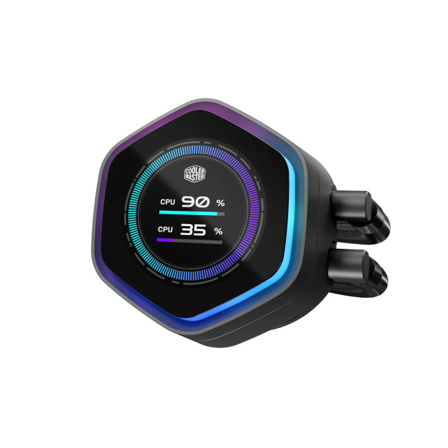 Cooler Master MasterLiquid 240 Atmos II LCD AIO Liquid CPU Cooler - Black