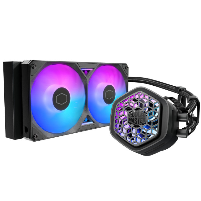Cooler Master MasterLiquid 240 Atmos II VRM Fan AIO Liquid CPU Cooler - Black