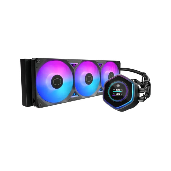 Cooler Master MasterLiquid 360 Atmos II LCD AIO Liquid CPU Cooler - Black