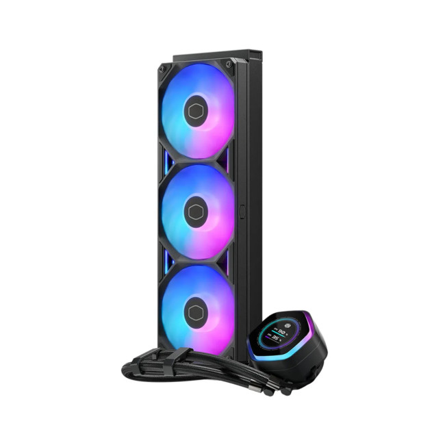 Cooler Master MasterLiquid 360 Atmos II LCD AIO Liquid CPU Cooler - Black