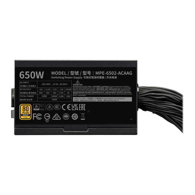 Cooler Master MWE 650 V3 650W ATX 3.1 80 PLUS Gold PSU Power Supply