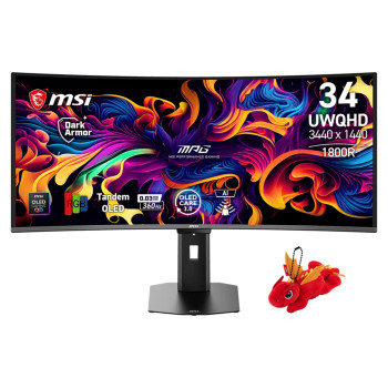 MSI MPG 341CQR QD-OLED X36 34" Curved QD-OLED Ultrawide QHD 360Hz USB-C Gaming Monitor