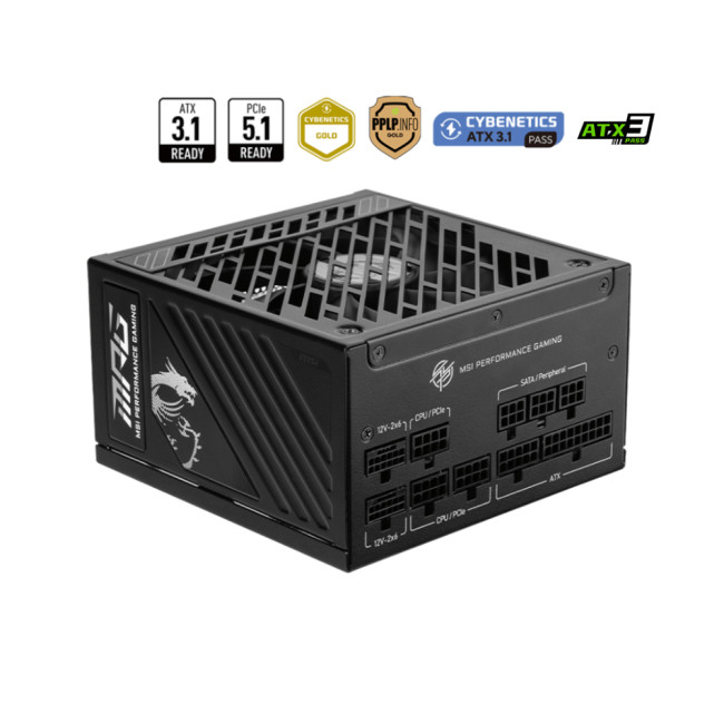 MSI MPG A850GS 850W ATX 3.1 80 PLUS Gold PSU Power Supply