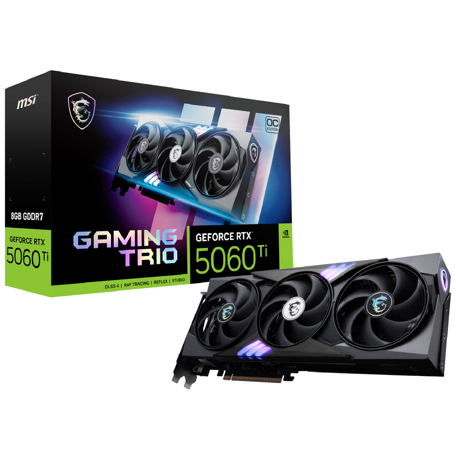 Msi Black Geforce Rtx 5060 Ti Gaming Trio 8Gb Oc Graphics Card