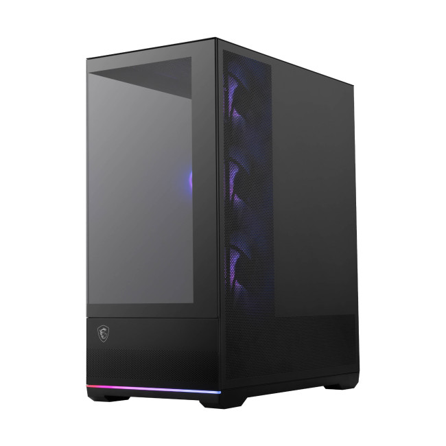 MSI MAG PANO 110R PZ ARGB Tempered Glass Mid Tower Gaming PC Case - Black