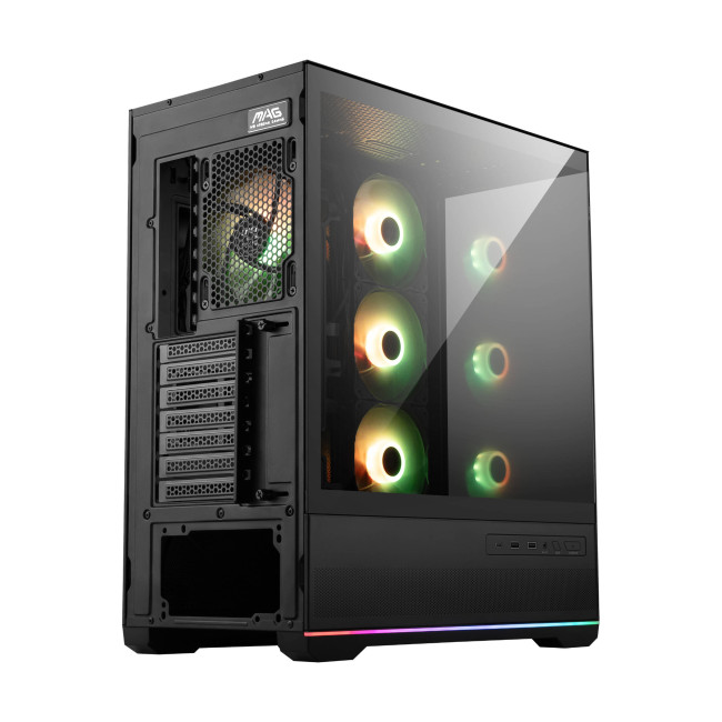 MSI MAG PANO 110R PZ ARGB Tempered Glass Mid Tower Gaming PC Case - Black