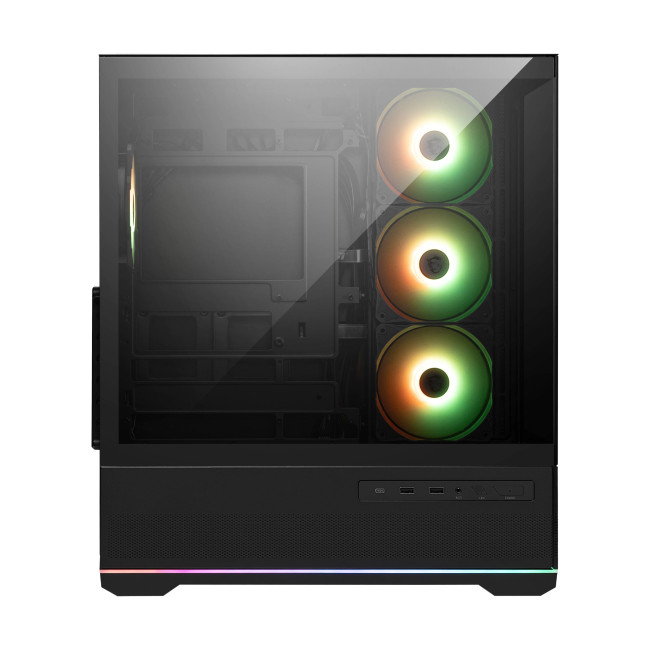 MSI MAG PANO 110R PZ ARGB Tempered Glass Mid Tower Gaming PC Case - Black