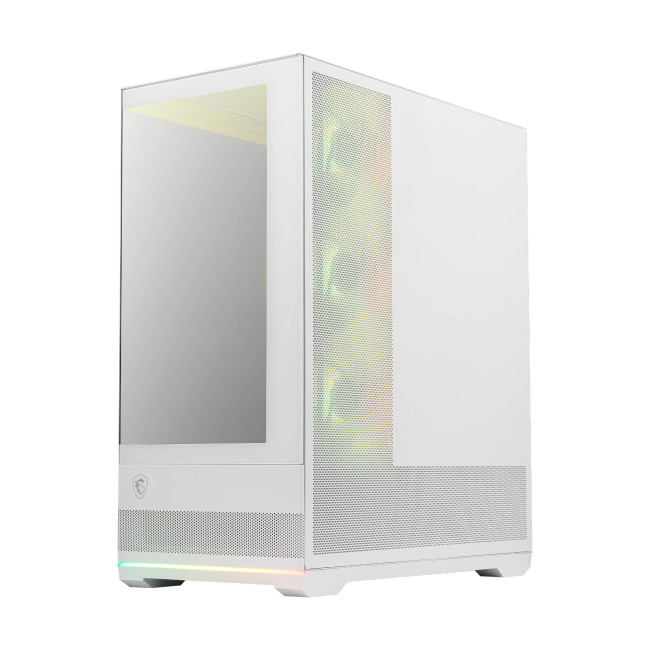 MSI MAG PANO 110R PZ ARGB Tempered Glass Mid Tower Gaming PC Case - White