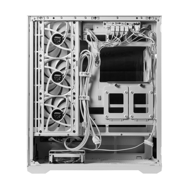 MSI MAG PANO 110R PZ ARGB Tempered Glass Mid Tower Gaming PC Case - White