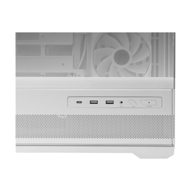 MSI MAG PANO 110R PZ ARGB Tempered Glass Mid Tower Gaming PC Case - White