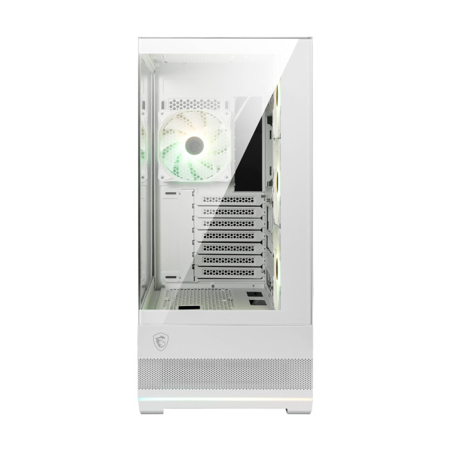 MSI MAG PANO 110R PZ ARGB Tempered Glass Mid Tower Gaming PC Case - White