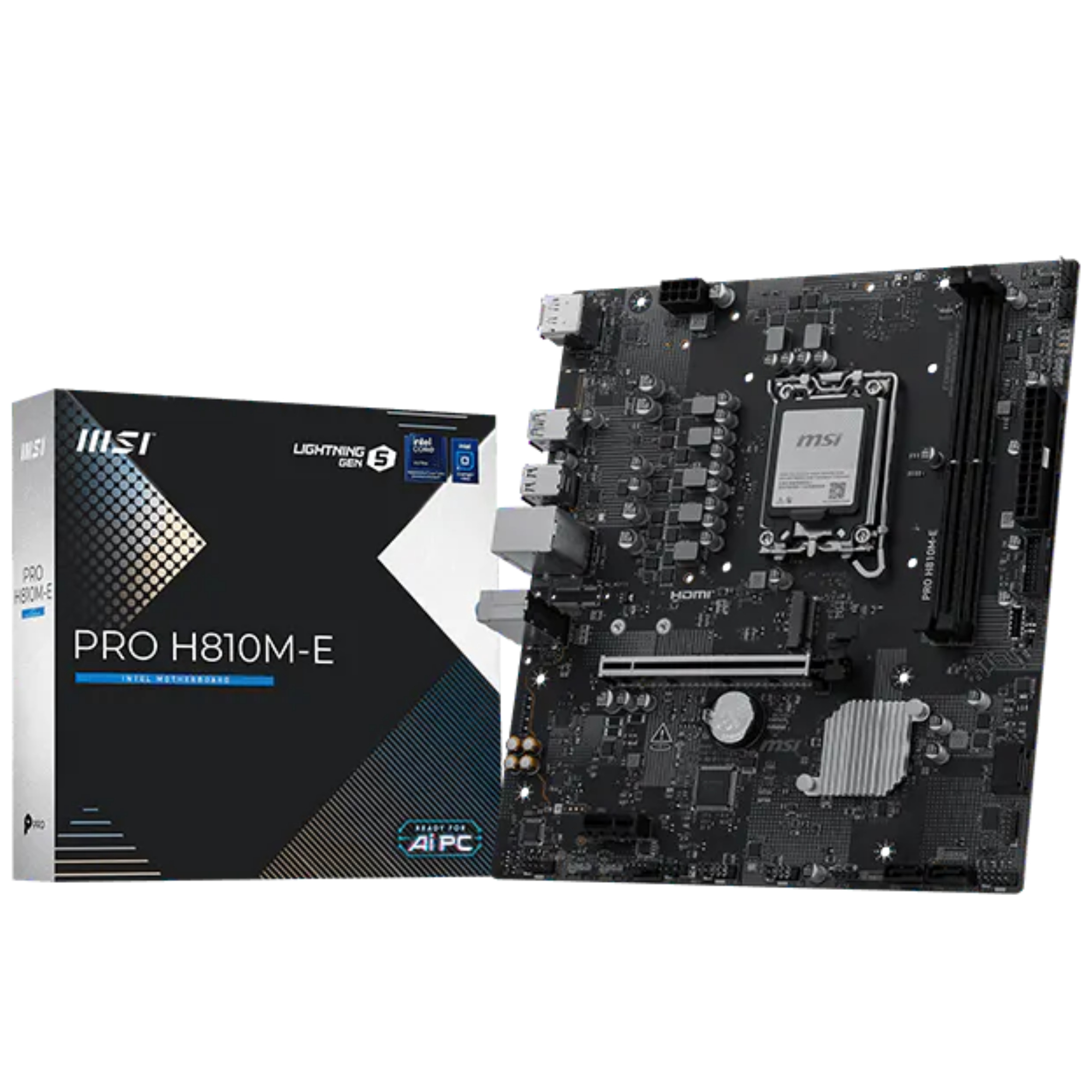 MSI PRO H810M-E INTEL H810 LGA 1851 Micro-ATX Motherboard