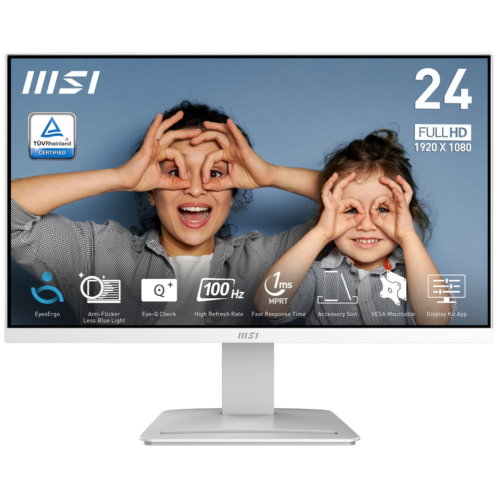 Refurbished MSI Pro MP2412W 23.8" Full HD LCD 100Hz 1ms HDMI DisplayPort Adaptive Sync Monitor