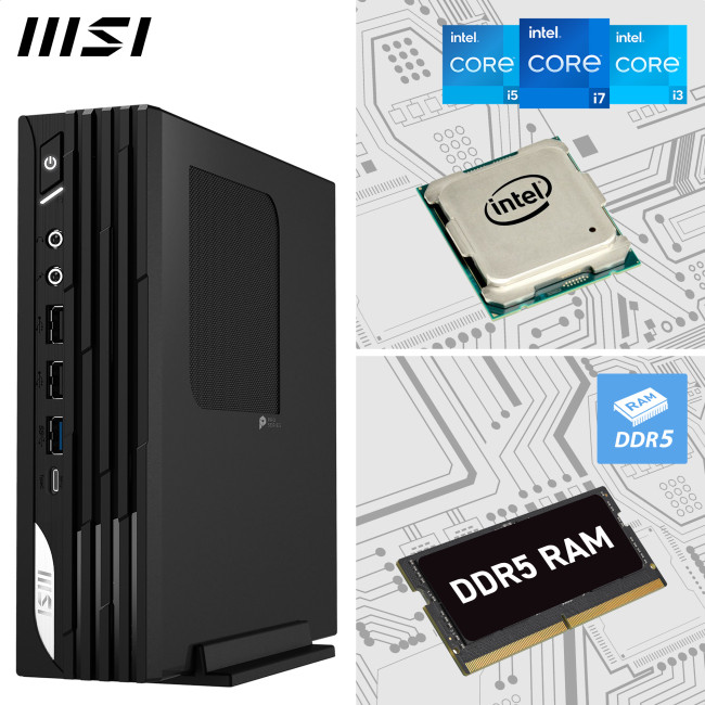 MSI PRO DP21 14M Intel Core i7-14700 NO RAM NO Storage NO OS Barebone SFF Mini PC