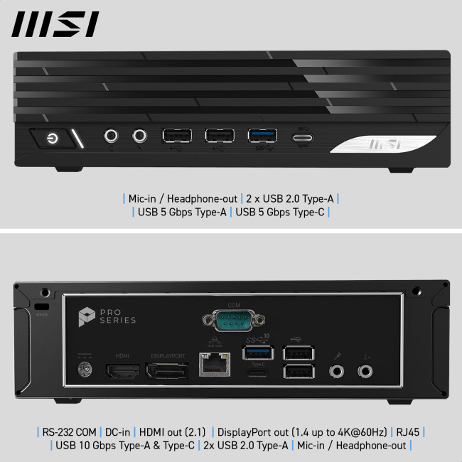 MSI PRO DP21 14M Intel Core i7-14700 NO RAM NO Storage NO OS Barebone SFF Mini PC