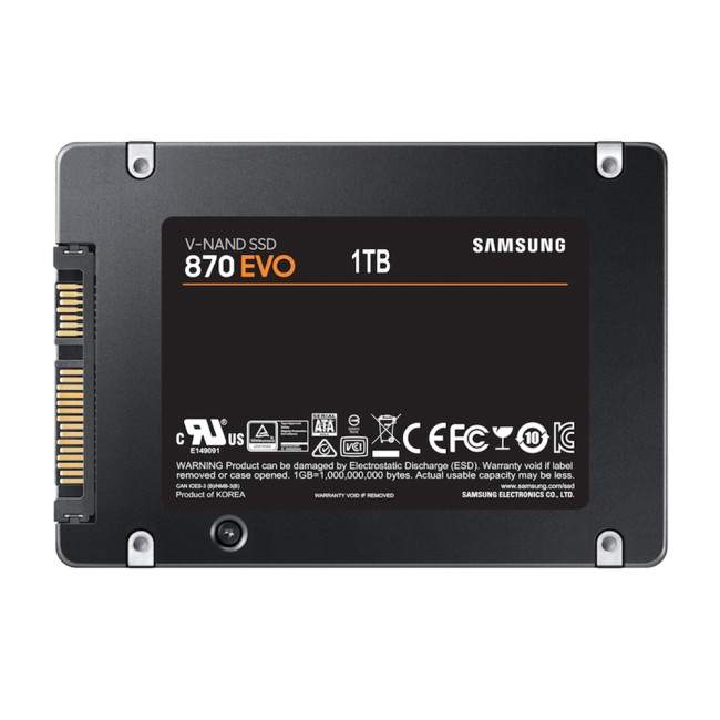 Samsung 870 EVO 1TB 2.5"  560 MB/s SATA 6 Gbps Serial ATA III Solid State Drive (SSD)