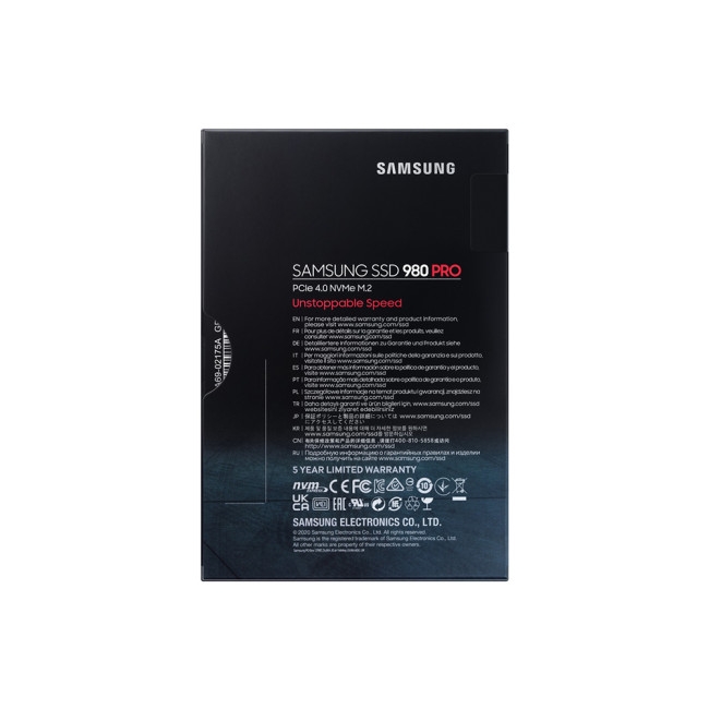 Samsung 980 M.2 500GB SSD PCIe Gen.3 x4 NVMe Up To 3100MB/s Read 2600MB/s Write Solid State Drive (SSD)