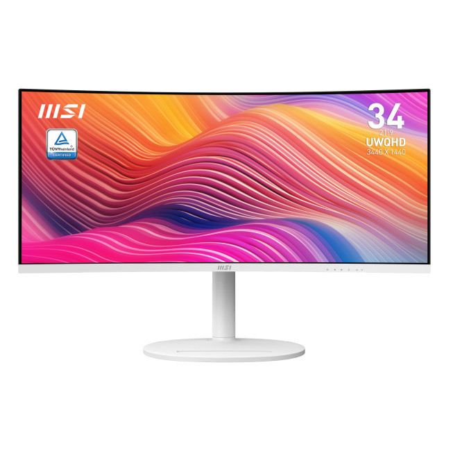 MSI Modern MD342CQPW 34" Curved Ultra-Wide QHD 120Hz 1ms USB-C Height Adjustable Monitor