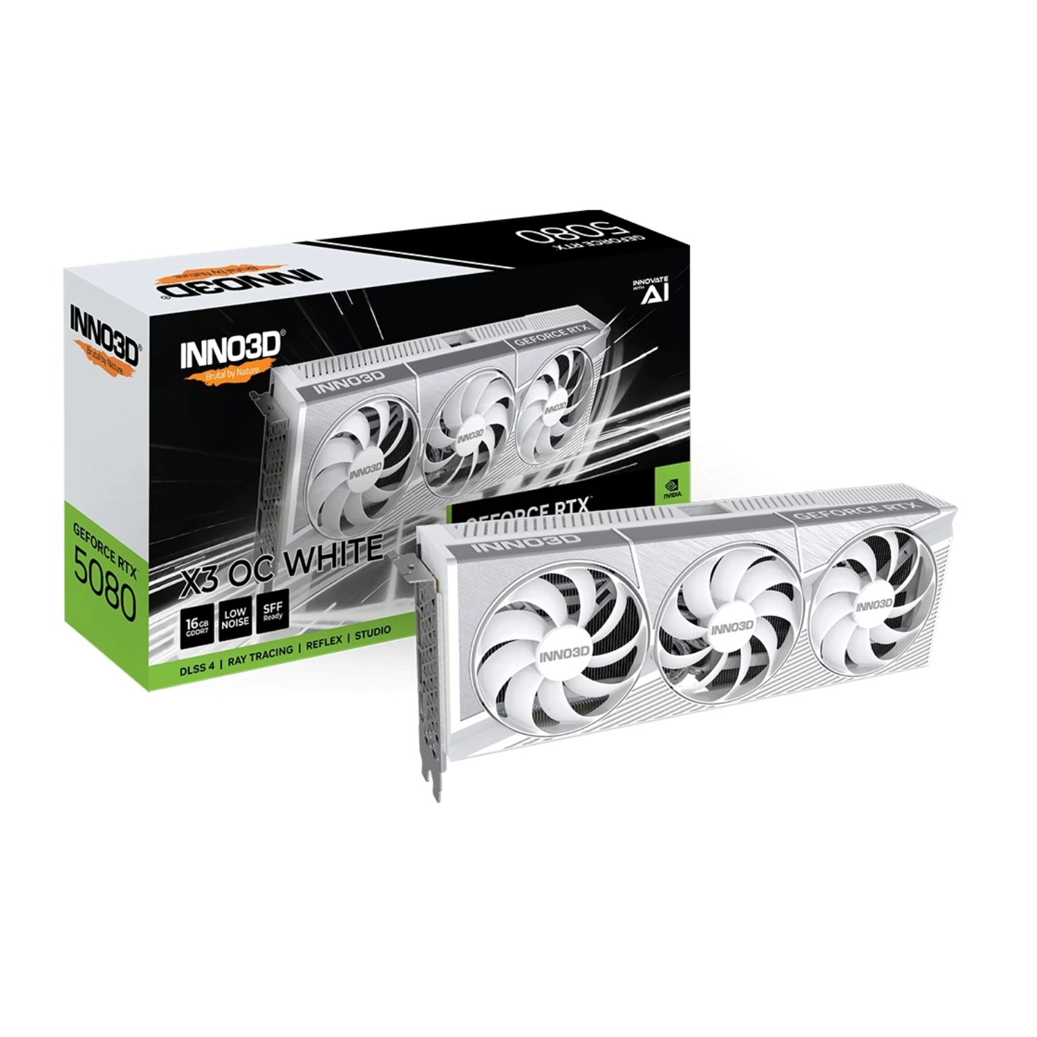 Inno3d White Geforce Rtx 5080 X3 Oc 16Gb Graphics Card
