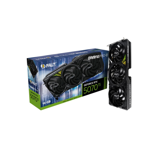 Palit NVIDIA GeForce RTX 5070 Ti 16GB GDDR7 GamingPro-S Blackwell Graphics Card